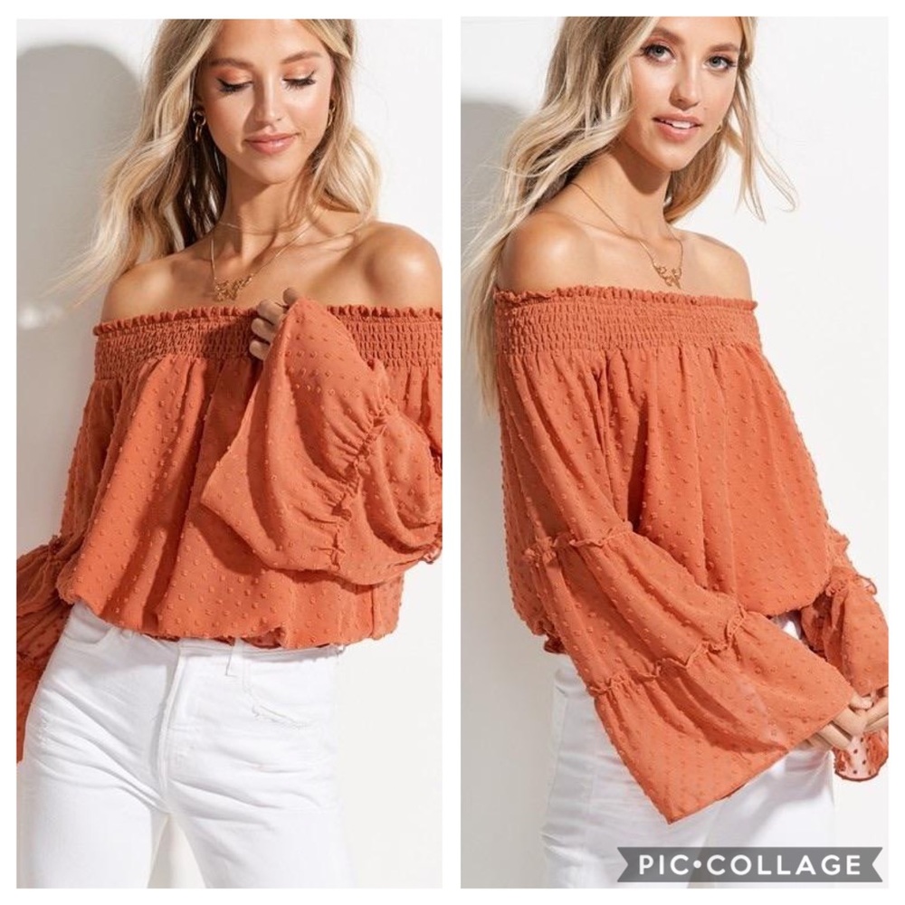 Off The Shoulder Bell Sleeve Top